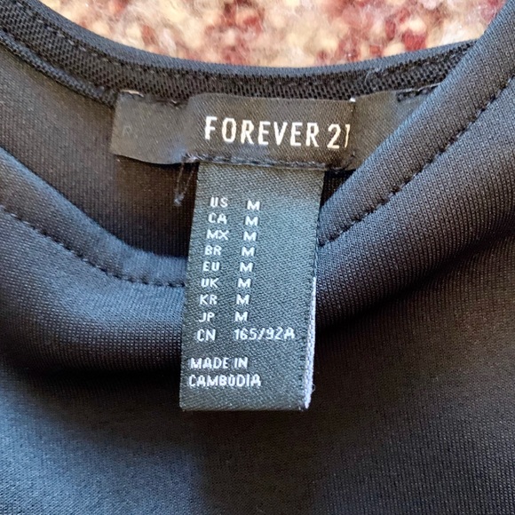 Forever 21 Black Bodycon Dress, Size Medium - Picture 5 of 9